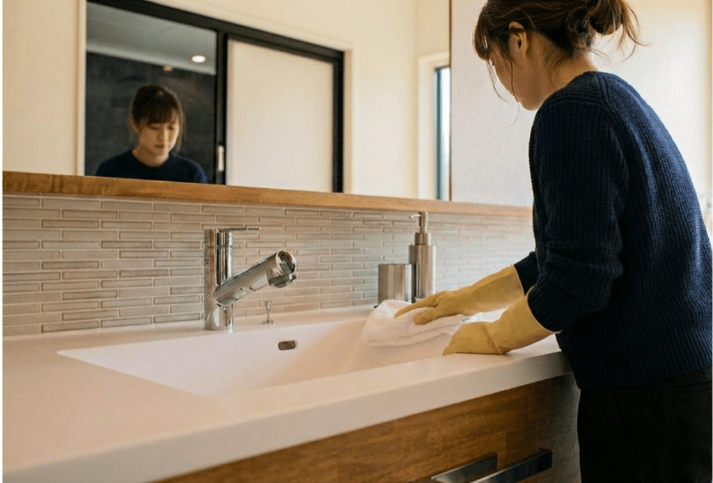 プロが教える洗面台掃除の決定版！水垢・黒ずみ・ぬめりを徹底除去して 